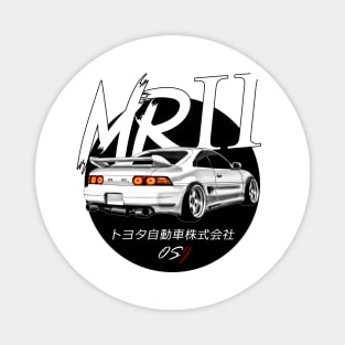 JDM MR2 White Black Sun Edition Magnet